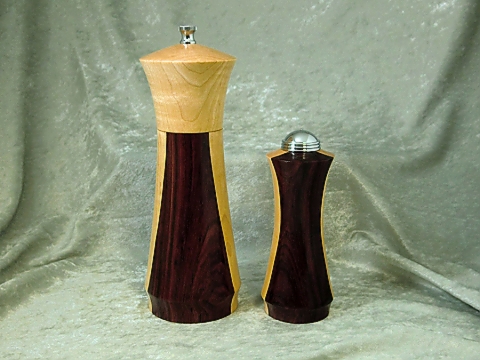 Maple and Cocobolo Shaker Set